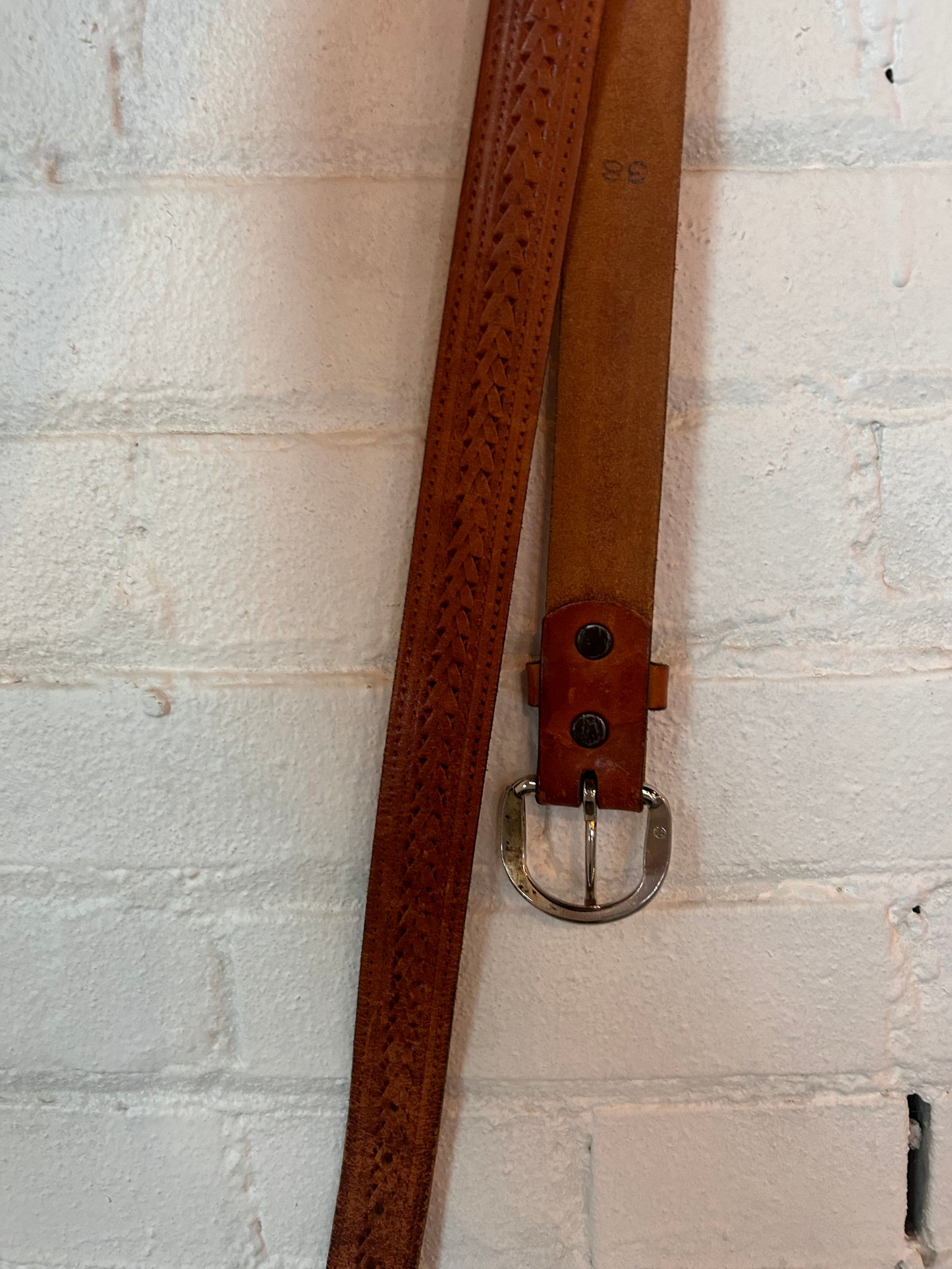 Brown Leather Belt | Size 38