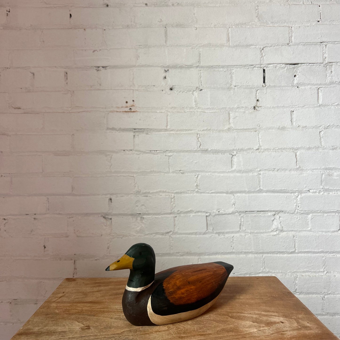 Vintage Hand-Painted Wooden Duck