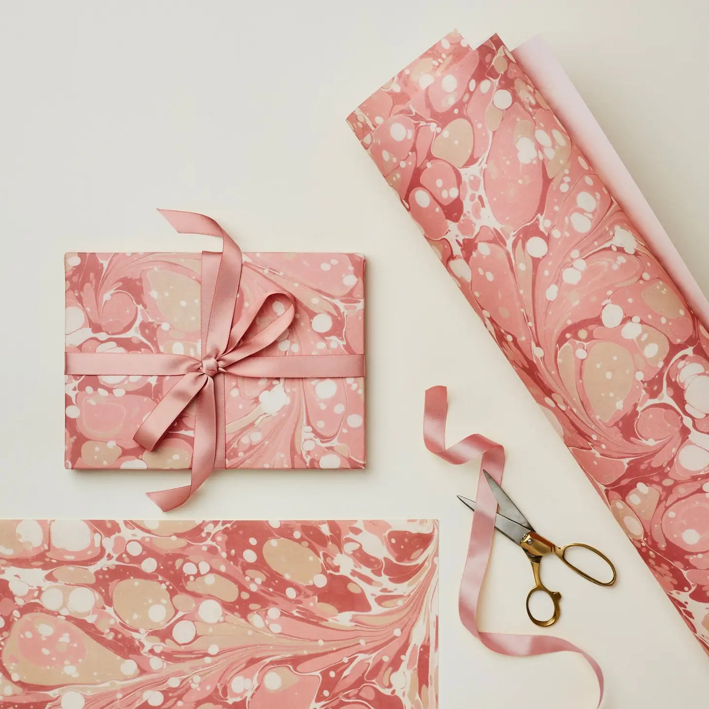 Wrapping Paper Sheet | Pink Marble