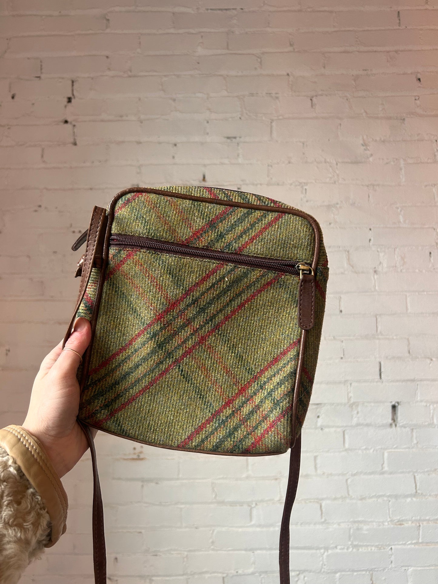 Woven Wool + Leather Purse