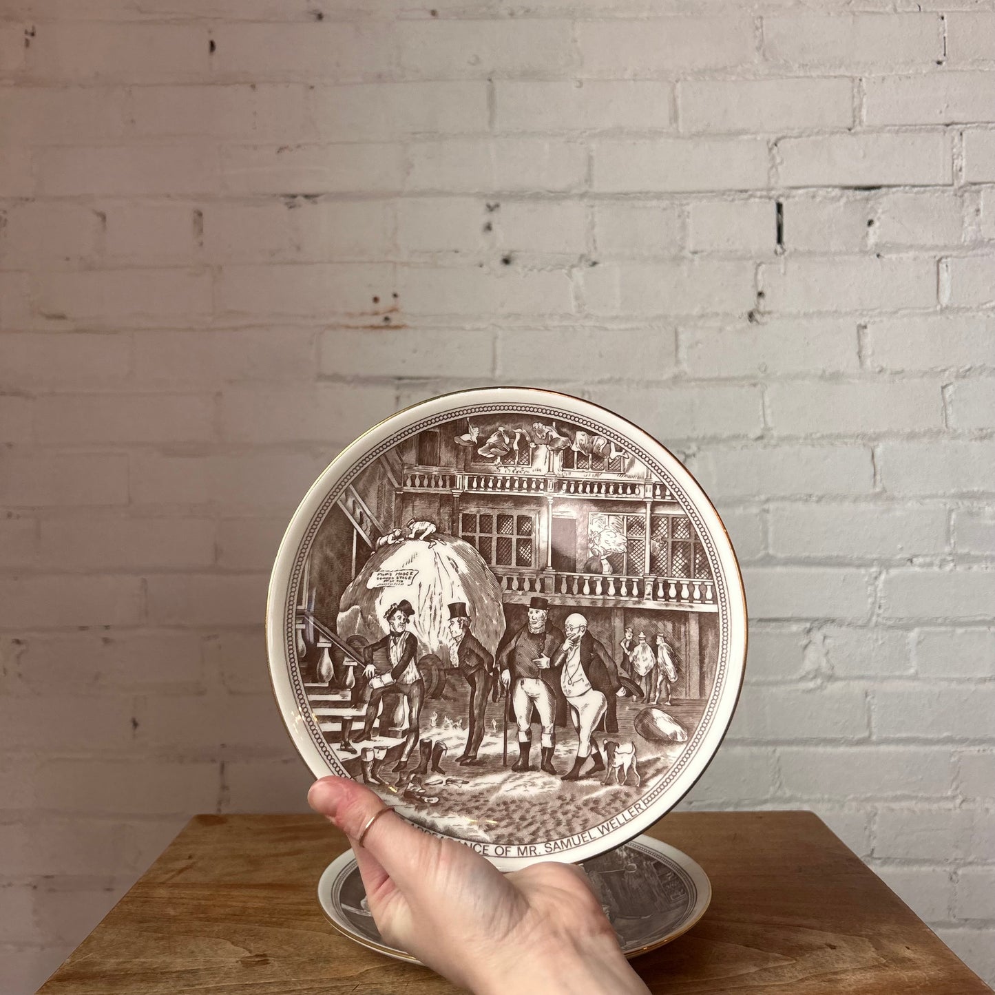 Vintage Staffordshire Scene Plates