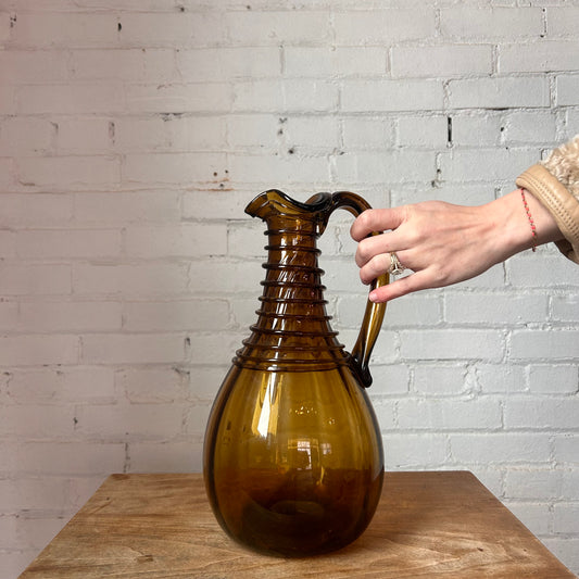 Hand Blown Glass Pitcher