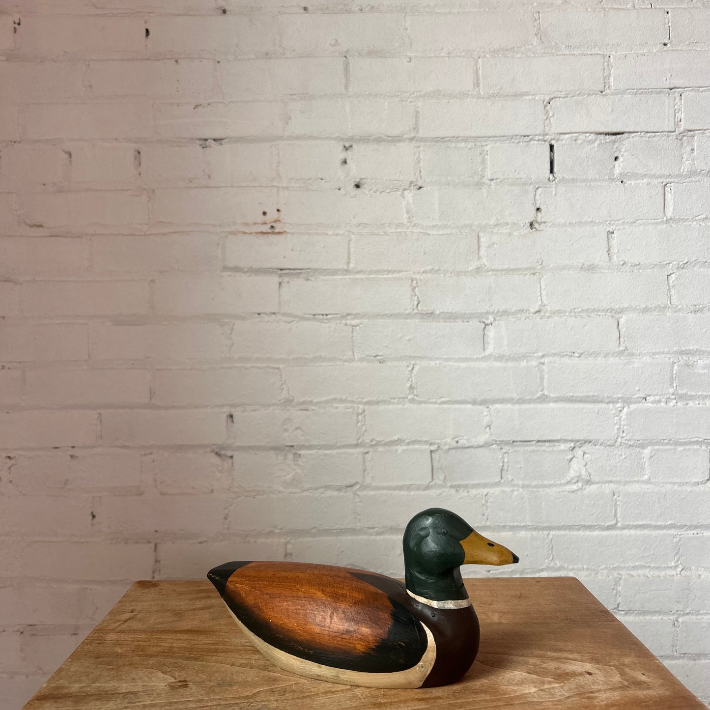 Vintage Hand-Painted Wooden Duck