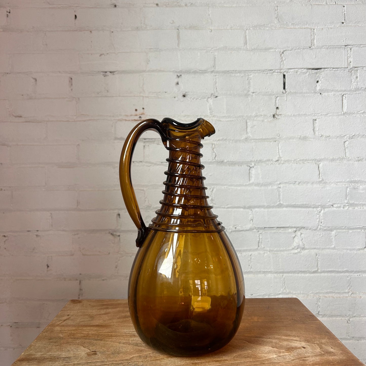 Hand Blown Glass Pitcher