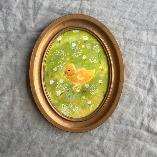 Spring Duckling | Original Framed Painting