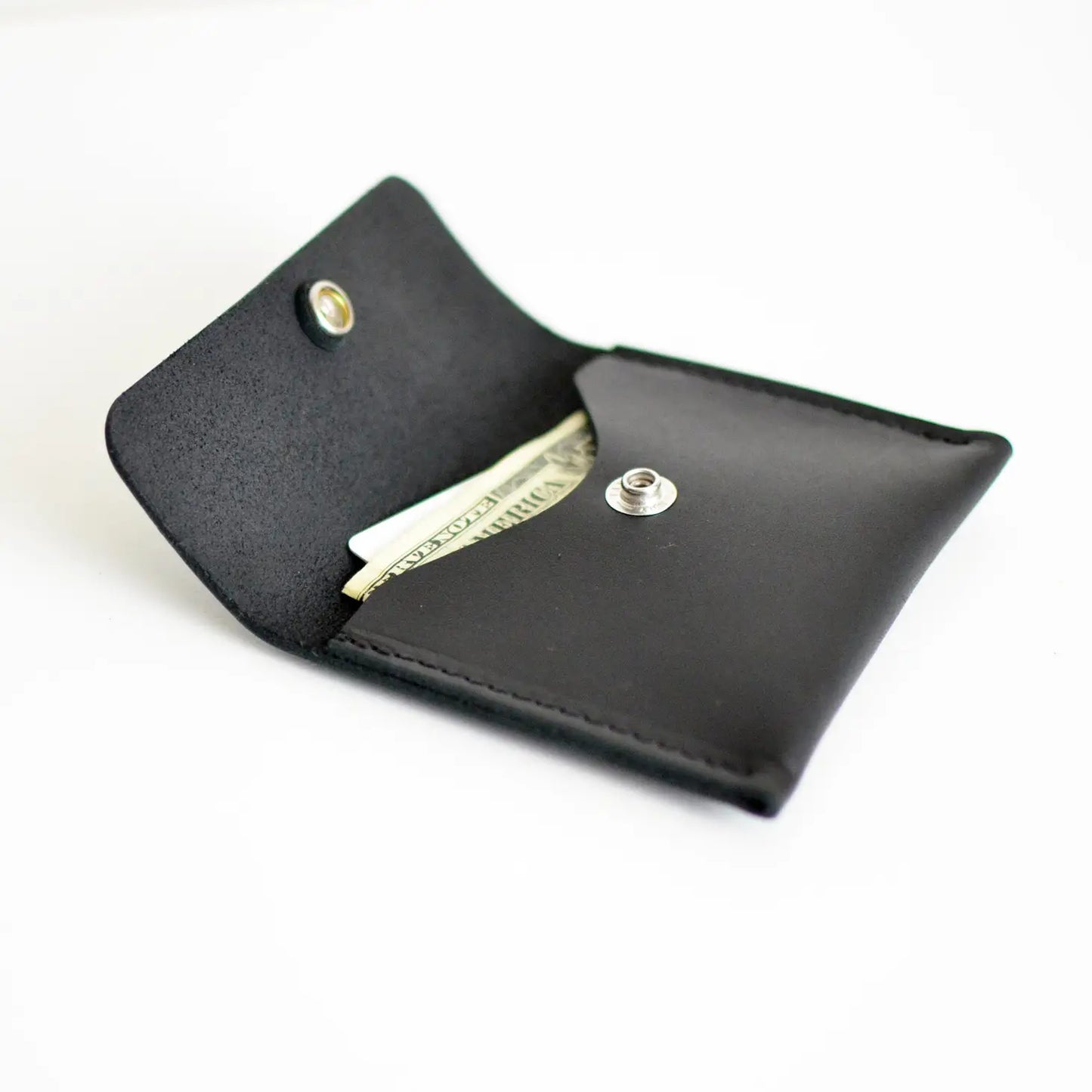 Mini Leather Wallet | Black